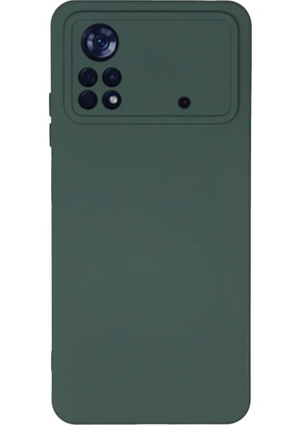 Xiaomi Poco X4 Pro 5g Kılıf Nano Içi Kadife Silikon - Koyu Yeşil