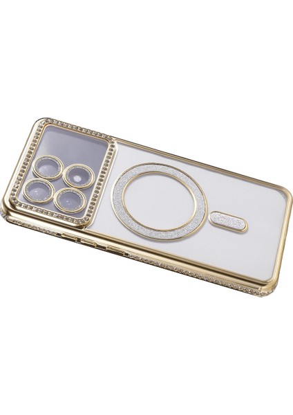 Yzlal Newface Xiaomi Poco X6 Pro Joke Simli Magneticsafe Kılıf - Gold fırsatları