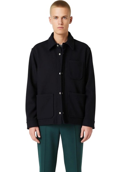 Erkek Regular Fit Kaşe Gömlek Ceket Kış Aylarında Stil Sahibi Görünümünüz Fonksiyonel Spor fırsatları