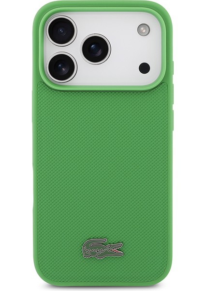 iPhone 17 Pro Kılıf Lacoste Lisanslı M-Safeli Pu Pike Desenli Metal Logolu Kartlıklı Kapak Yeşil fiyatları
