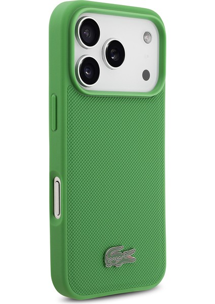 iPhone 17 Pro Kılıf Lacoste Lisanslı M-Safeli Pu Pike Desenli Metal Logolu Kartlıklı Kapak Yeşil modelleri