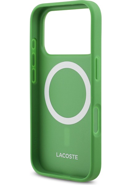 iPhone 17 Pro Kılıf Lacoste Lisanslı M-Safeli Pu Pike Desenli Metal Logolu Kartlıklı Kapak Yeşil indirimleri