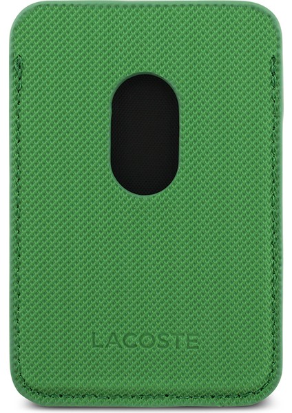 iPhone 17 Pro Kılıf Lacoste Lisanslı M-Safeli Pu Pike Desenli Metal Logolu Kartlıklı Kapak Yeşil