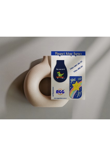 Magnetli (Mıknatıslı) Kitap Ayracı Motivasyon Temalı 2li Set modelleri
