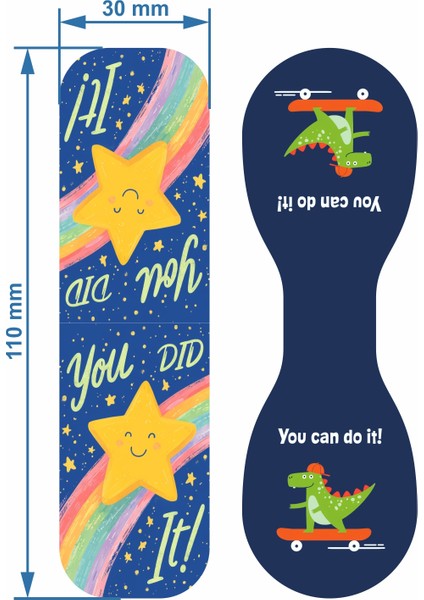 Magnetli (Mıknatıslı) Kitap Ayracı Motivasyon Temalı 2li Set indirimleri