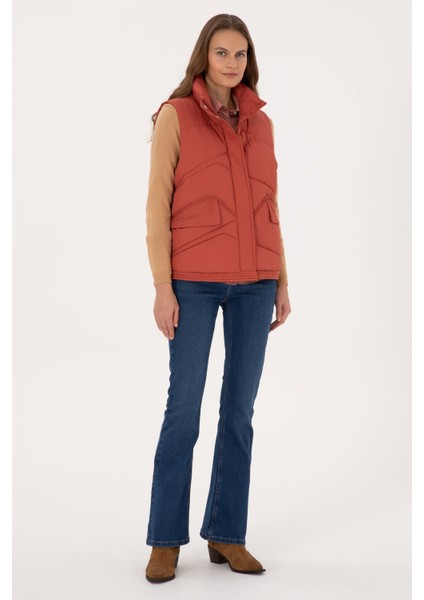 Kadın Gül Kurusu Yelek (Dokuma) 50308091-VR026 fırsatları