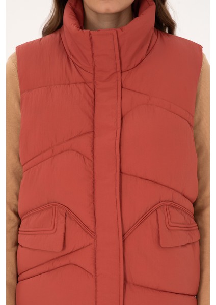 Kadın Gül Kurusu Yelek (Dokuma) 50308091-VR026