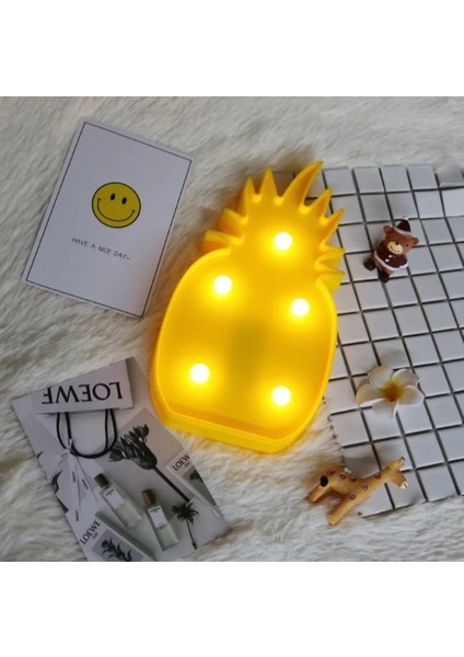LED Işıklı Ananas Gece Lambası