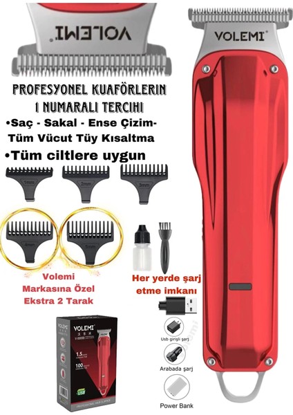 V-0085B Saç Sakal Ense Çizim Lazer Öncesi Kişisel Bakım Unisex Tıraş Makinesi ( Lisinya )