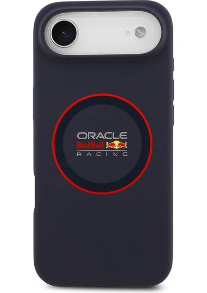 iPhone 17 Air Uyumlu Kılıf Redbull Lisanslı M-Safeli Kırmızı Halka ve Logo Silikon Kapak Lacivert modelleri