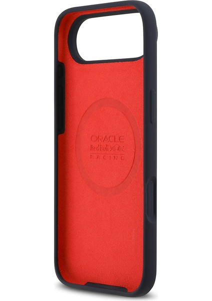 iPhone 17 Air Uyumlu Kılıf Redbull Lisanslı M-Safeli Kırmızı Halka ve Logo Silikon Kapak Lacivert