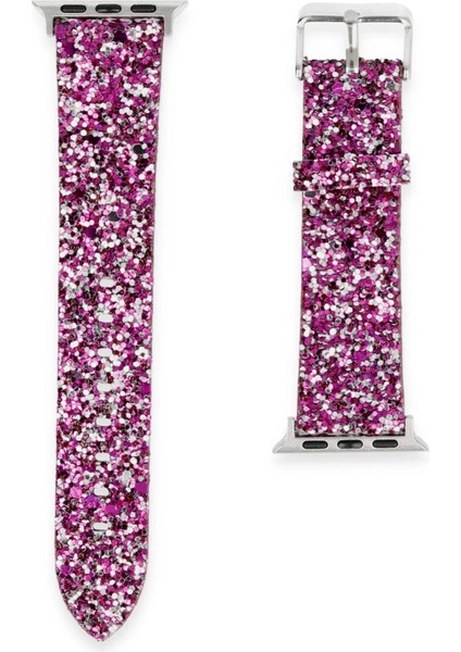 Apple Watch 42MM Starry Taşlı Kordon - Derin Mor