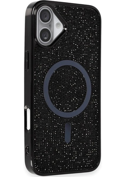 iPhone 16 Plus Kılıf Diamond Magsafe Kapak - Siyah fiyatları