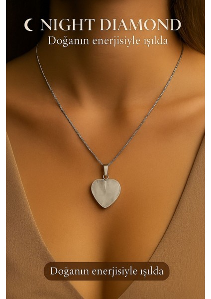 Kadın Sedef Doğal Taş Zincirli Kolye