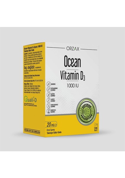 Vitamin D3 1000IU Sprey Kısa Miad 03/2026