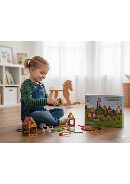 Manyetik Yapı Blokları Çiftlik 46 Parça
