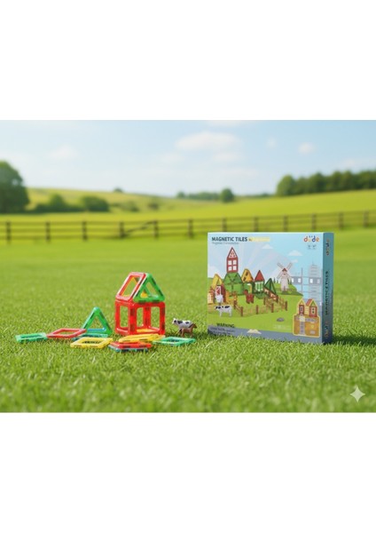 Manyetik Yapı Blokları Çiftlik 46 Parça fiyatları