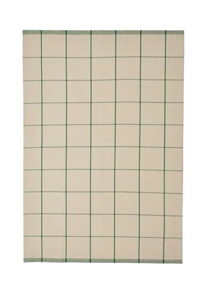 Rıdstıg Büyük Halı Kırık Beyaz Yeşil 133 x 195 cm Dikdörtgen Düz Dokuma