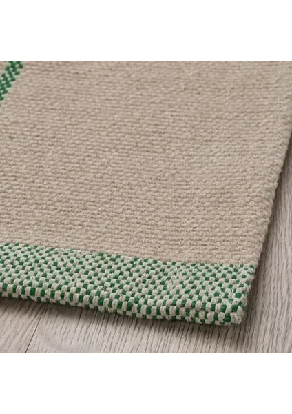 Rıdstıg Büyük Halı Kırık Beyaz Yeşil 133 x 195 cm Dikdörtgen Düz Dokuma fiyatları