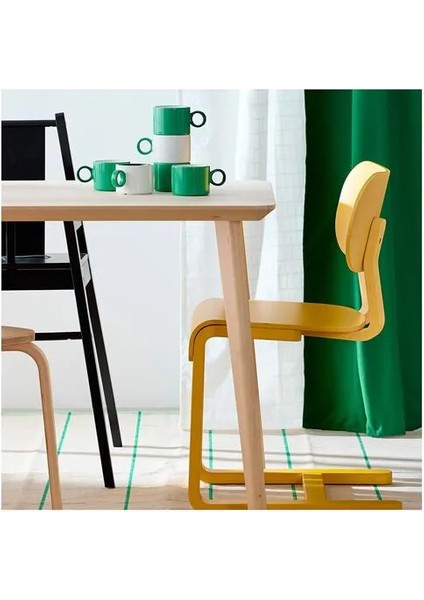 Rıdstıg Büyük Halı Kırık Beyaz Yeşil 133 x 195 cm Dikdörtgen Düz Dokuma modelleri