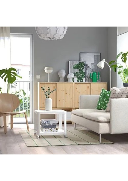 Rıdstıg Büyük Halı Kırık Beyaz Yeşil 133 x 195 cm Dikdörtgen Düz Dokuma fırsatları