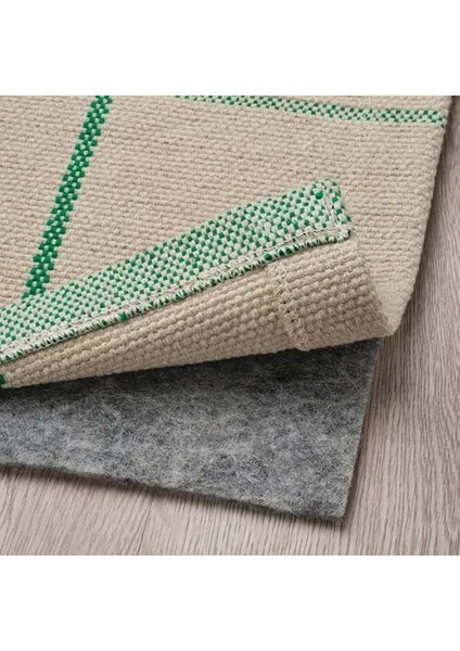 Rıdstıg Büyük Halı Kırık Beyaz Yeşil 133 x 195 cm Dikdörtgen Düz Dokuma indirimleri