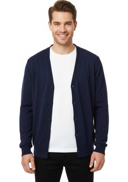 Erkek Spor Selanik Düğmeli Hırka Regular Kalıp BGL-ST04873