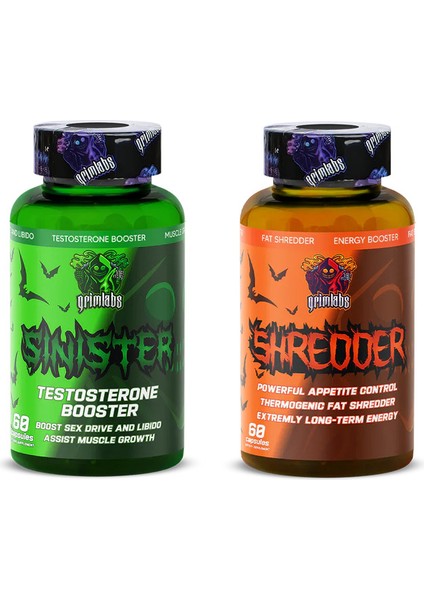 Fat Burn & Strength Kıt Shreder&sinister Testo Booster 60 Kapsül