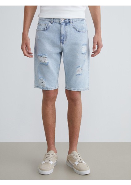 Yeni Sezon Standart Kalıp Erkek Jean Şort modelleri