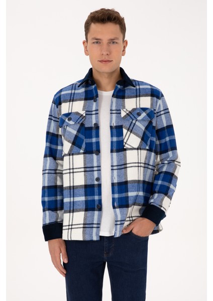 Erkek Lacivert Gömlek Desenli 50308257-VR033