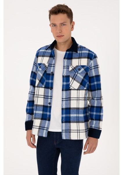 Erkek Lacivert Gömlek Desenli 50308257-VR033 modelleri