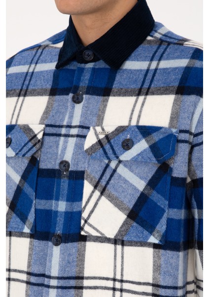 Erkek Lacivert Gömlek Desenli 50308257-VR033