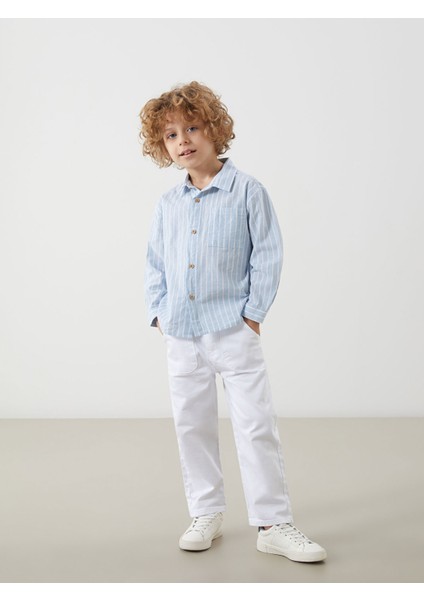 Yeni Sezon Uzun Kollu Çizgili Erkek Çocuk Gömlek fiyatları