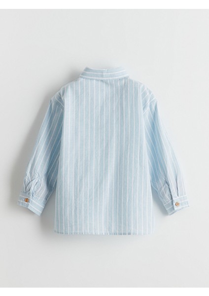 Yeni Sezon Uzun Kollu Çizgili Erkek Çocuk Gömlek indirimleri