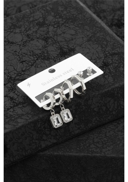 Çelik Altılı Küpe