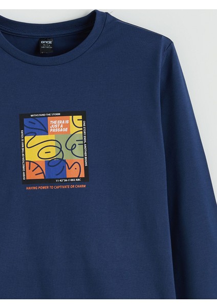 Yeni Sezon Bisiklet Yaka Baskılı Erkek Çocuk Tişört modelleri