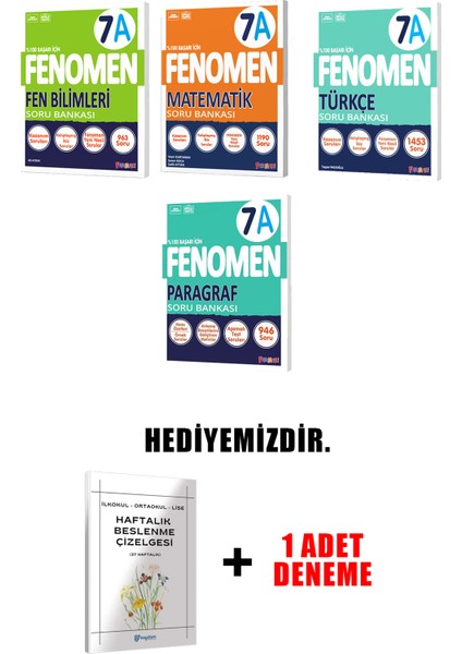 Fenomen Yayınlıcılık 7.sınıf A Grubu 4'li Set (Güncel) fırsatları