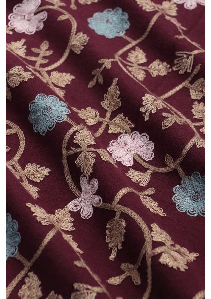 Mürdüm Nakışlı Kışlık Şal fırsatları