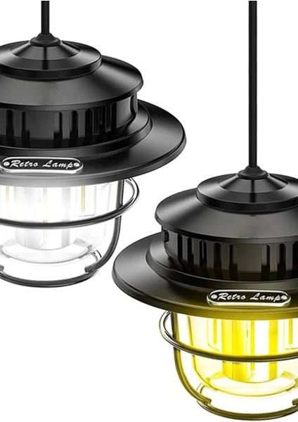 Taşınabilir Retro Fener Su Geçirmez Dış Mekan Güçlü LED Kamp Bahçe Feneri Dekor ( Lisinya ) indirimleri