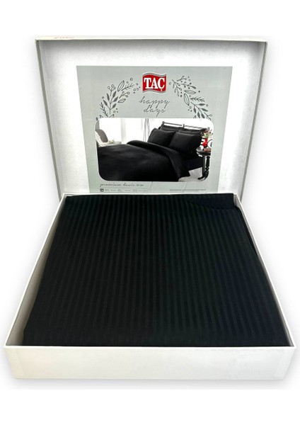 Stripe Saten Nevresim Takımı Çift Kişilik