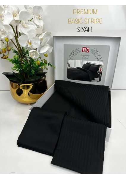 Stripe Saten Nevresim Takımı Çift Kişilik fiyatları