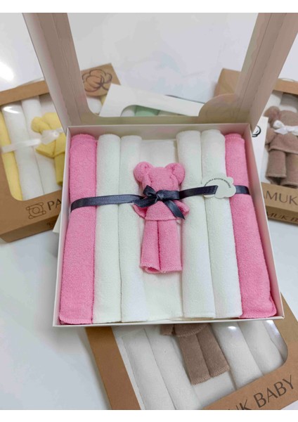 7'li Özel Organik Pamuk Havlu Bebek Ağız Mendili