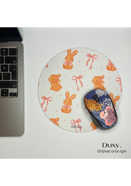Sevimli Tavşan Desenli Mouse Pad, 19 Cm, Kaymaz Taban, Ev Ofis ve Oyun Için Rahat ve Yumuşak Mousepad fiyatları