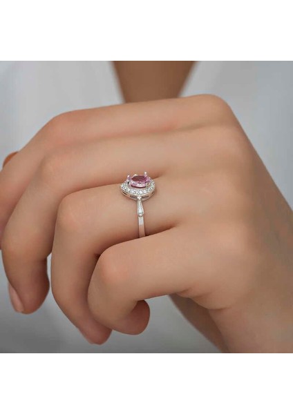 Hk Gümüş Kadın Yüzük Pembe Damla Taşlı |Gümüş Takı Hediyelik Ürünler fırsatları