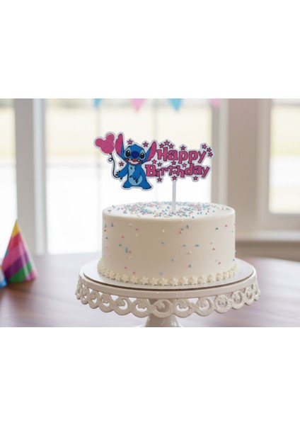 Stitch Happy Birthday Pasta Süsü