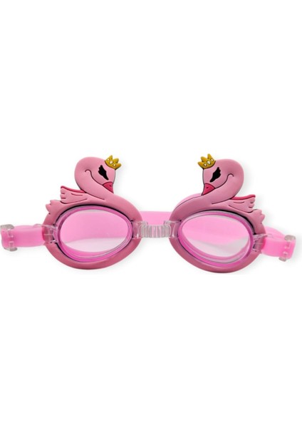 Çocuk Yüzücü Gözlüğü Silikon Taşıma Çantalı Pembe Kuğu - 9014 (Lisinya) fiyatları