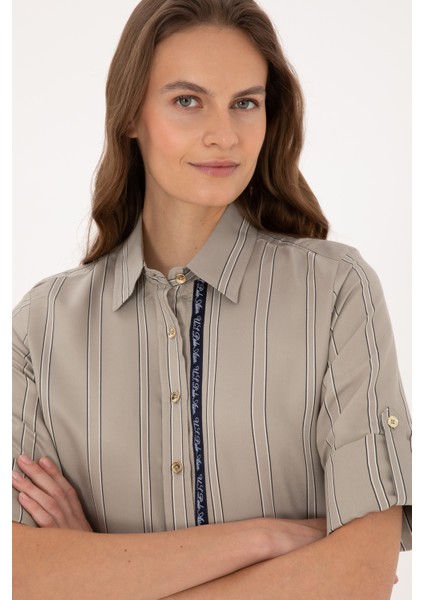 Kadın Açık Haki Gömlek Desenli 50308645-VR183 fiyatları