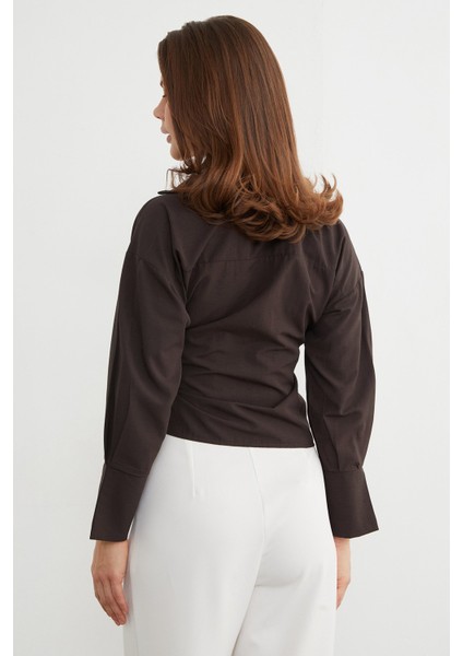 Basic Kruvaze Bağlamalı Gömlek