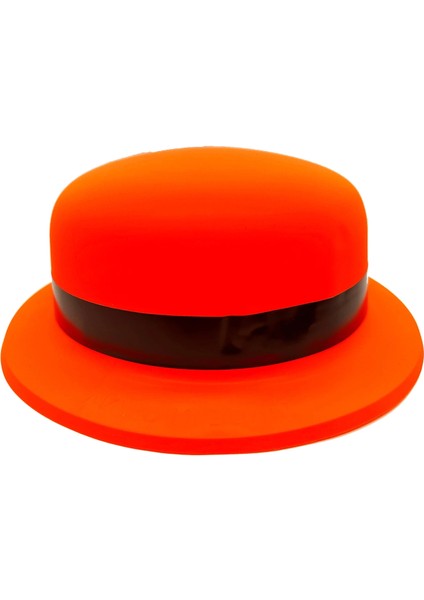 Neon Partisi Turuncu Renk Melon Plastik Parti Şapkası