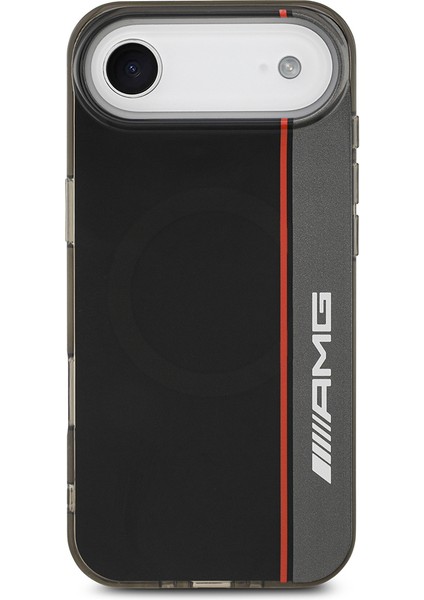 iPhone 17 Air Uyumlu Kılıf Amg Lisanslı M-Safeli Iml Baskı Logolu Çift Katman Bow Lines Kapak Siyah modelleri